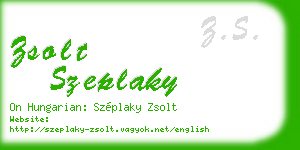 zsolt szeplaky business card