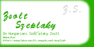 zsolt szeplaky business card